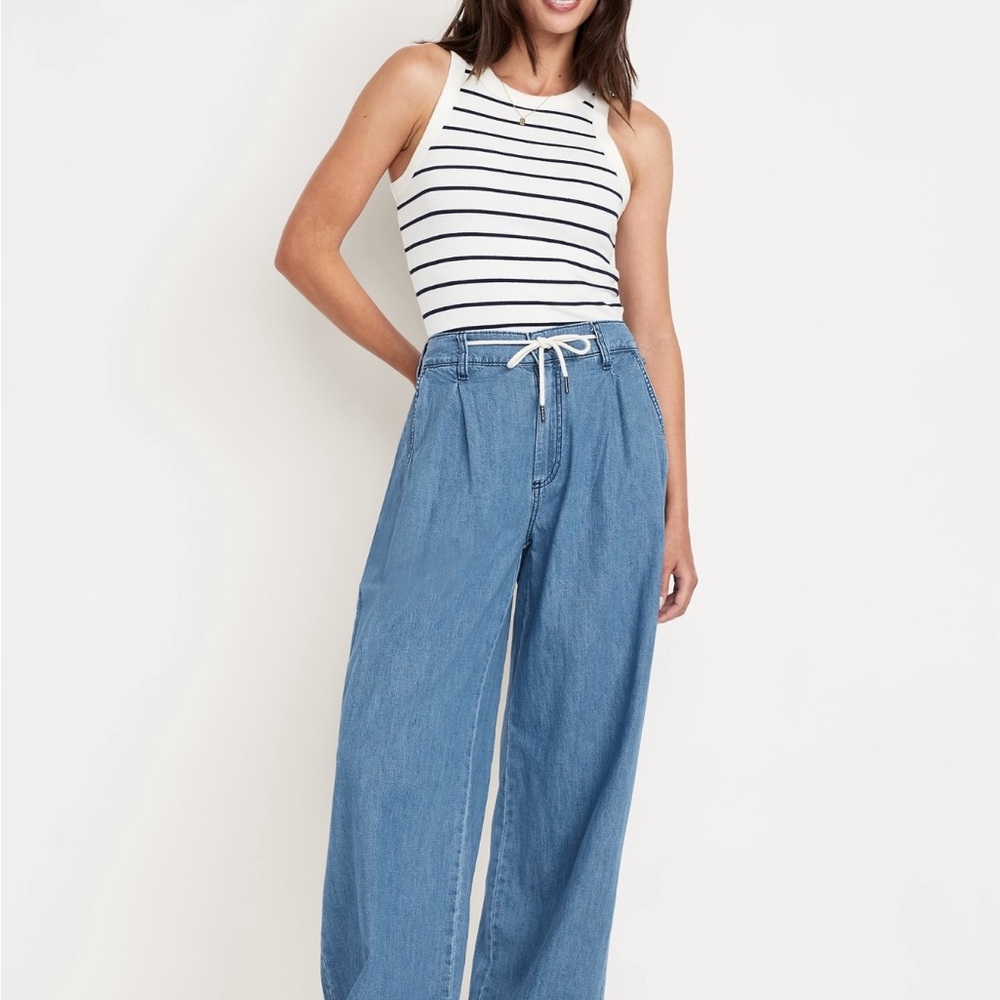 Old Navy Light Blue Wide Leg Jeans